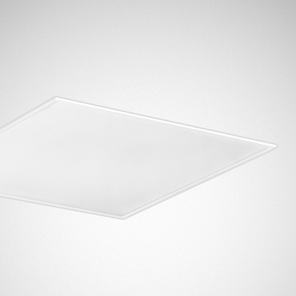 Slimmad kvadratisk LED-panelarmatur i vitt med tunn profil som ger jämnt, bländfritt ljus, hög ljuskvalitet och energibesparing, idealisk för kontor, skola och butik från PROLJUS AB