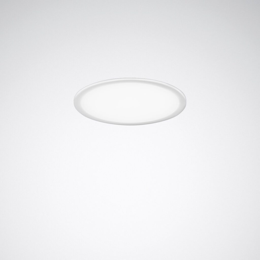 Modern rund infälld LED‑armatur i vitt med mjukt och jämnt sken samt tunn design, energieffektiv och perfekt för kontor, butik och hem från PROLJUS AB