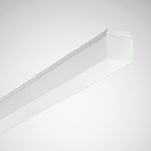 Modern vit slimmad LED-armatur i rektangulär design som ger jämnt energieffektivt arbetsljus, perfekt för kontor, butik och industri, hög kvalitet och enkel installation från PROLJUS AB