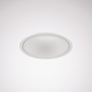 Infälld rund LED-armatur med frostad diffusor och tunn vit ram, modern, energieffektiv och pålitlig lösning från PROLJUS AB perfekt för kontor, butik och hem