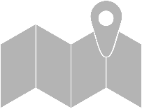 Symbolisk ikon av en uppvikt karta med platsnål som visar PROLJUS AB:s moderna och energisnåla armaturer och vägen till närmaste showroom och återförsäljare