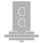 Produktbild av en kompakt industrilampa med två fyrkantiga LED-moduler monterade på ett robust metallfäste, minimalistisk design och enkel installation som passar PROLJUS AB:s professionella armaturer