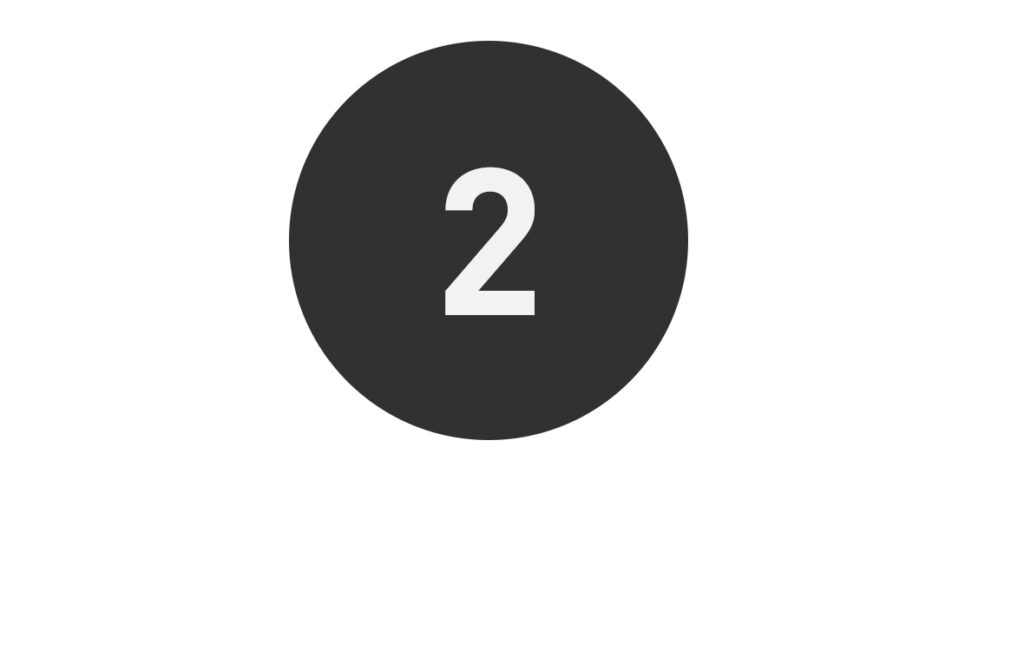Stilren rund mörkgrå armatur med vit siffra 2 i centrum som illustrerar PROLJUS ABs moderna och energieffektiva LED-lösningar för professionell inomhusbelysning och enkel installation