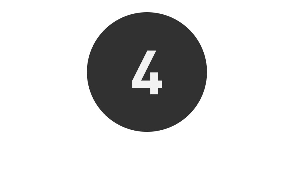 Mörk rund armatur med vit siffra 4 i mitten, PROLJUS ABs moderna och energieffektiva belysningslösning för företag och hem