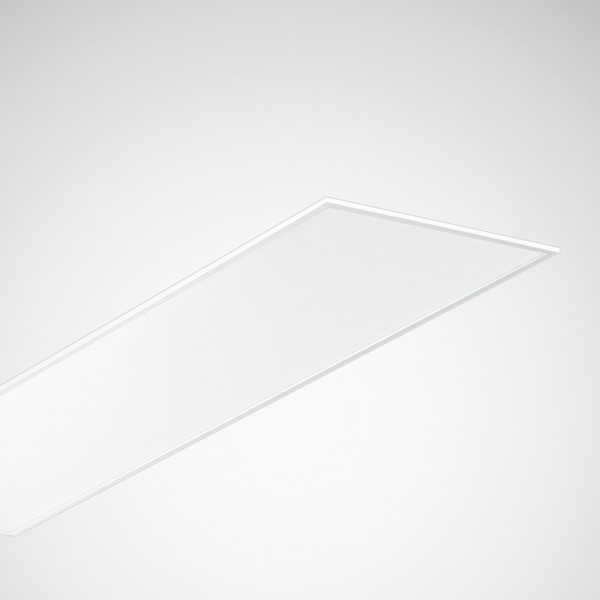 Slimmad rektangulär LED-armatur med vit ram och jämn frostad diffusor, modern energieffektiv belysning för kontor och butik från PROLJUS AB