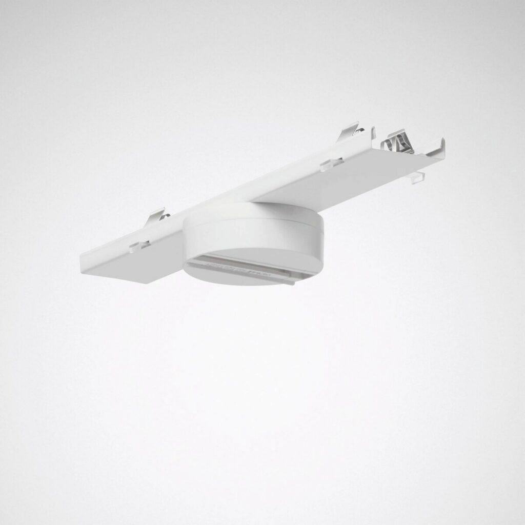 Vit LED skenspotlight för takmontering – modern, justerbar belysning för butik och hem.