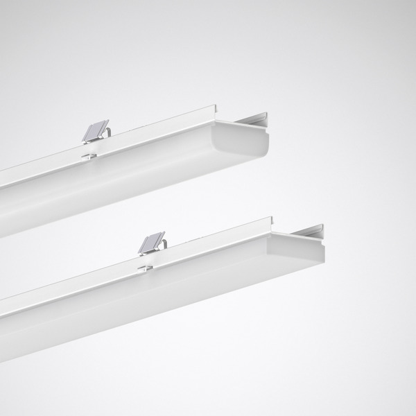 Linjär LED takarmatur i vitt för kontor och industri, energieffektiv belysning med enkel montering