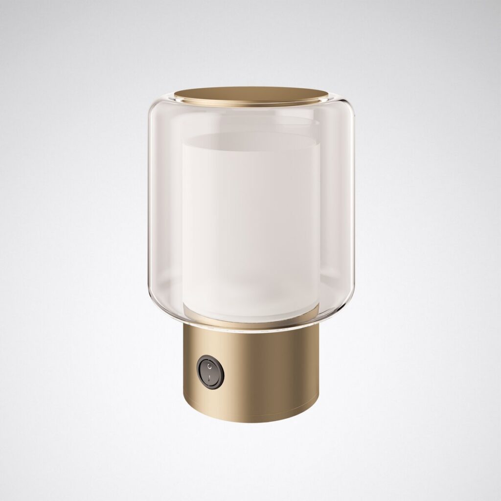 PROLJUS AB premium LED-bordslampa i mässing och glas – stilren, dimbar design som lyfter din inredning.