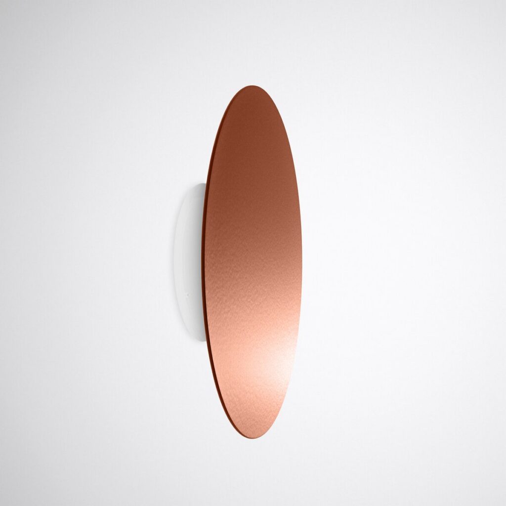 PROLJUS AB – modern kopparfärgad vägglampa i oval design, stilren belysning som lyfter ditt hem och butik.