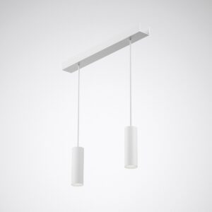 Dubbel vit cylinderpendel i minimalistisk design – energieffektiv LED för kök och kontor från PROLJUS AB.